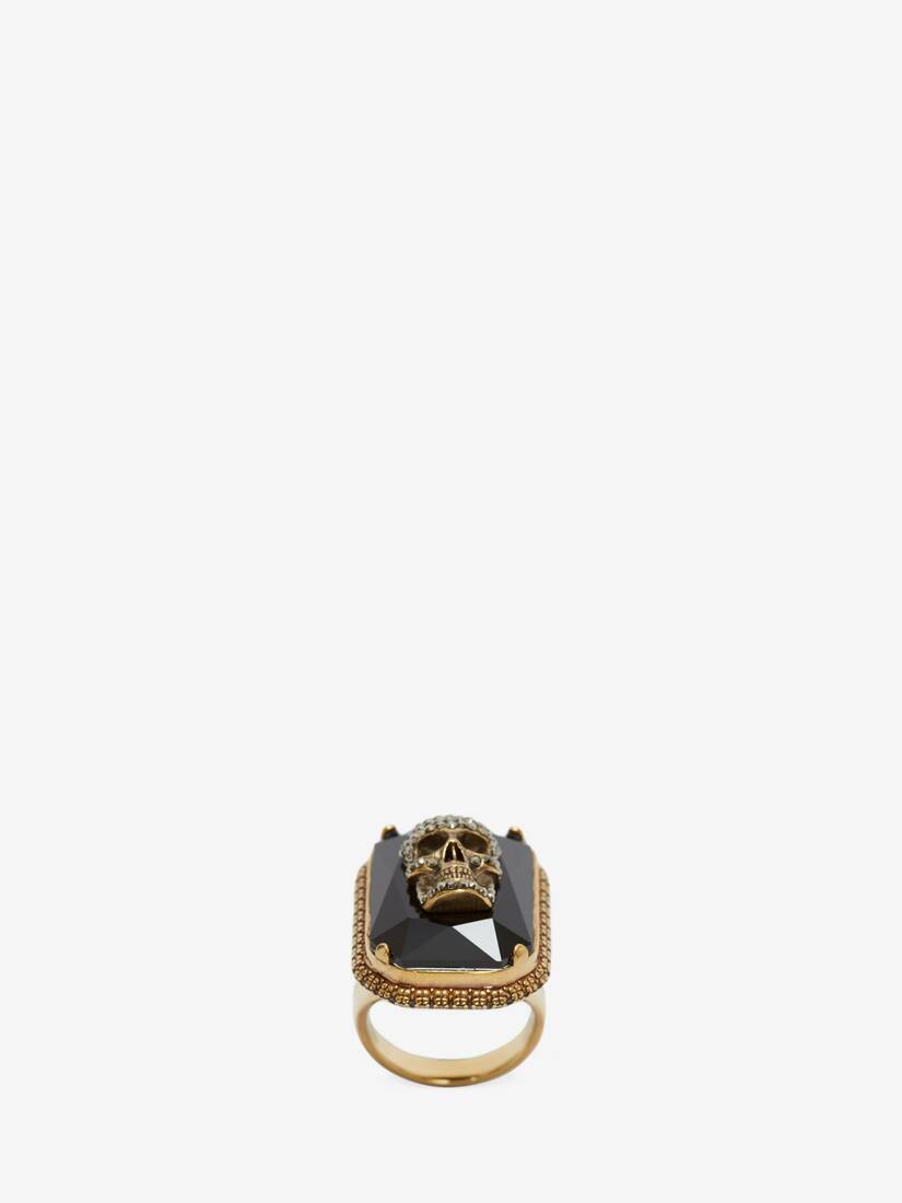 Anillos Alexander McQueen Jeweled Skull Hombre - Dorados - Mexico 092-NWZQDK